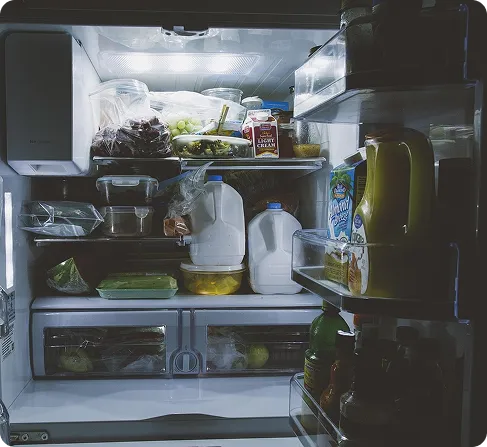 Full fridge of food